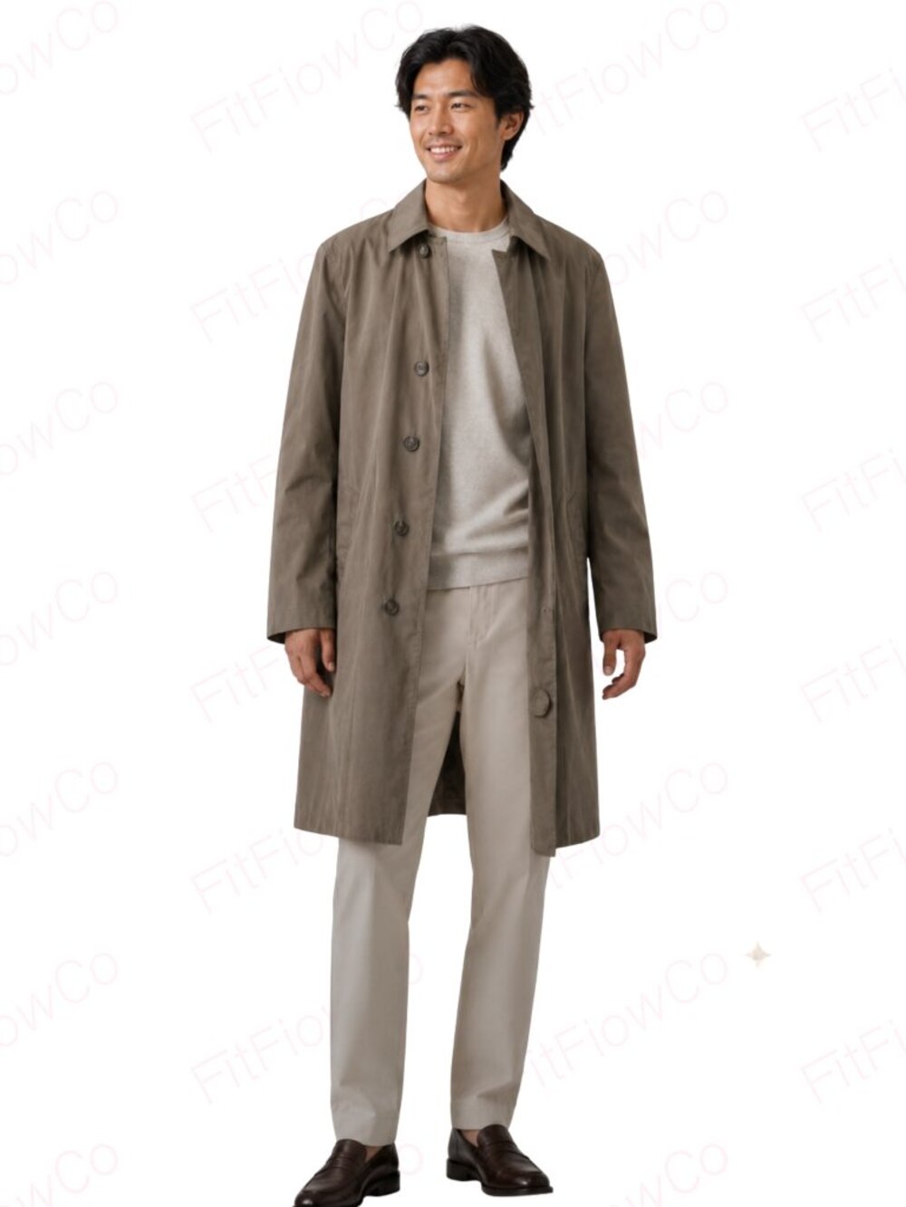 Vintage London Fog Maincoats Men’s 40R Beige Trench Coat Raincoat